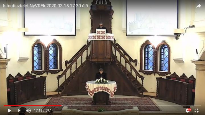 Vasárnapi istentisztelet: Mindenki maradjon otthon, nézzük élőben!